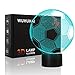 Football Night Light for Kids Soccer 3D Lamp Illusion Night Light Gifts Birthday Touch Button with 7 Colors USB Charge Lighting for Kids Valentines Girls Gift