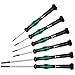 Wera - 5118150001 2035/6 A Kraftform Micro Slotted/Phillips Electronics Screwdriver Set and Rack, Multi, 6-Pieces