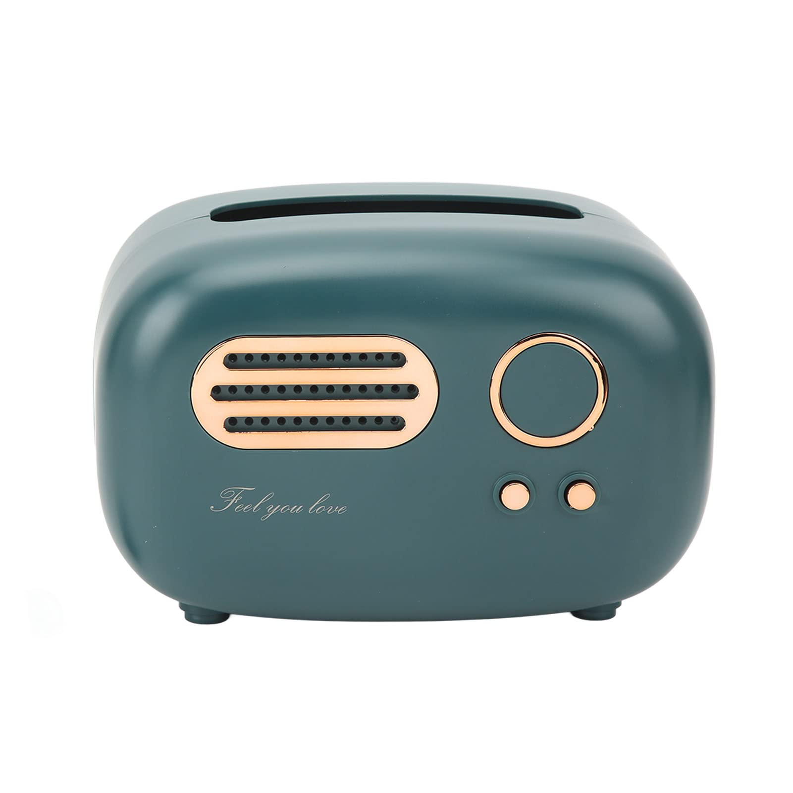Radio Tissue Box Multifunction Tissue Box Bathroom Ornament Nordic Style Retro Green Radio Shape Tissue Storage Box Holder Home Living Room Coffee Table Decoration