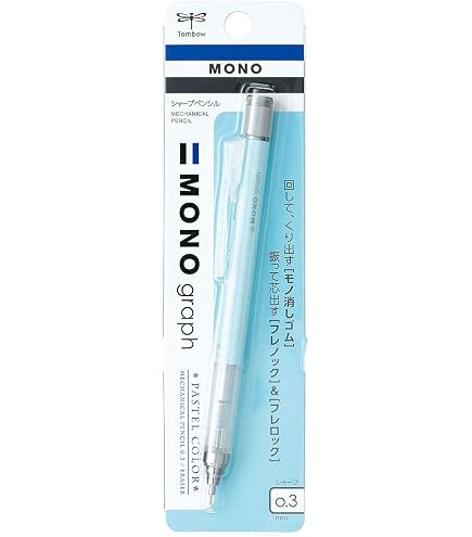 Amazon.com: Tombow Mechanical pencil Monograph0.3mm DPA-137A Ice Blue