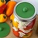 Fermilid - Fermentation Lids for Wide Mouth Mason Jars. Waterless Airlocks for Vegetable Fermenting and Pickling, Sauerkraut, Kimchi, Pickles and more (4 Lid Pack) - Green