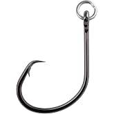 Owner Ringed Mutu Hybrid Offset Point Black Chrome Circle Hook, 3/0 (5 Per Pack)
