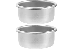 Healifty 2pcs 54mm Stainless Steel Coffee Filter Basket Double Shot Espresso Portafilter Mesh Basket for Home