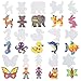 15 Pieces Fuse Beads Pegboards Set, 5mm Perler Beads Boards Clear Plastic Pegboards with 15 Pieces Colorful Cards for DIY Craft (15 Different Animal Shape)