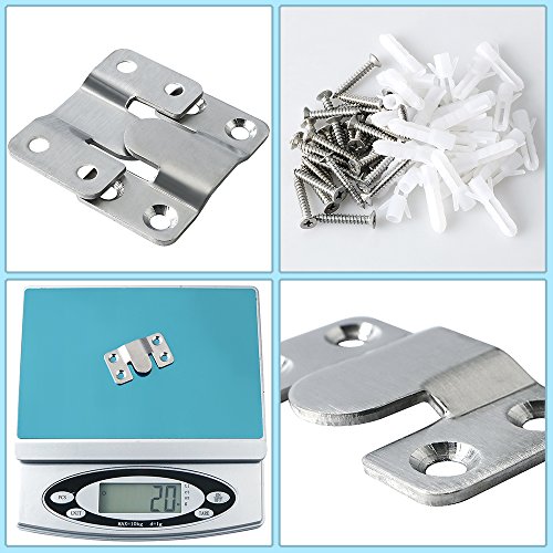 Sayayo Furniture Interlock Style Sectional Sofa Connectors Bracket Mural Paintings Hooks, Stainless Steel Brushed Finished, 6 Pcs, AL808XP6