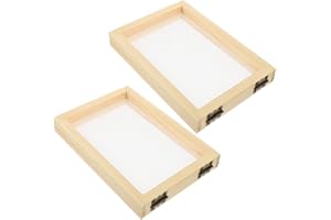 Mould and Deckle 2pcs Paper Frame Papermaking Mould Frame DIY Paper Package Paper Making Mold Hand Mold Tools for Wood Crafts