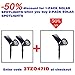 2-in-1 Adjustable Wall Landscape Solar Lights Outdoor Solar Spotlight with Automatic On/Off Sensor for Patio Lawn Garden