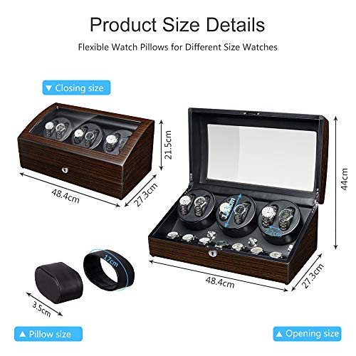 JQUEEN Automatic Watch Winder Luxury Storage Case 6+7