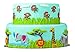 Mity rain Jungle Safari Animal Fondant Mold - 3D Lace Zoo Silicone Embossing Mold for Candy Chocolate Gumpastes Cake Cupcake Decoration