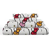 Collectibles Hello Kitty Bows Bedding Super Soft Cozy Microfiber 3 Piece Twin Sheet Set, (Officially Licensed Product) by Franco