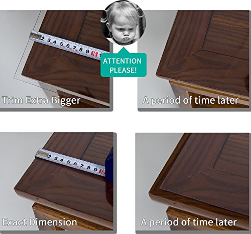 image for OstepDecor Custom 2mm Thick Crystal Clear Plastic Table Top Protector 