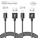 Aonear iPhone Cable,2Pack 10FT Extra Long Nylon Braided Cord Lightning Cable to USB Charging Charger for iPhone 7/7 Plus/6S/6S Plus,SE/5S/5,iPad,iPod Nano 7 (Black White,10FT)