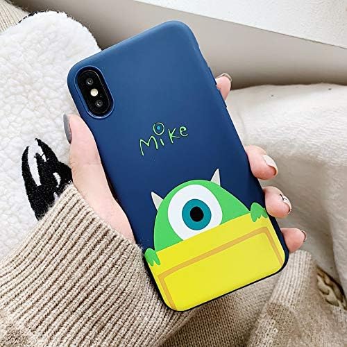 Maxlight Cartoon Monsters Mike Sulley Case for iPhone Xs Max XR X Soft TPU Case for iPhone 7 8 Plus Cover Coque Frosted Fundas (Style2, for iPhone X XS)