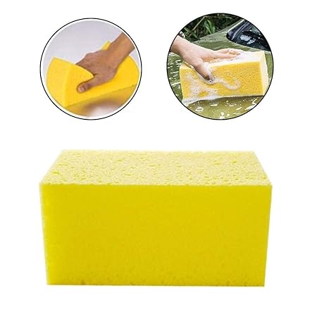 Lavado De Autos Esponja Fashion Honeycomb Big Macroporous Car Corral Esponja De Lavado De Autos Suministros De Limpieza Para Autom/&oacute;viles Alta Espuma Absorci/&oacute;n De Agua Descontaminaci/&oacute;n Amarillo