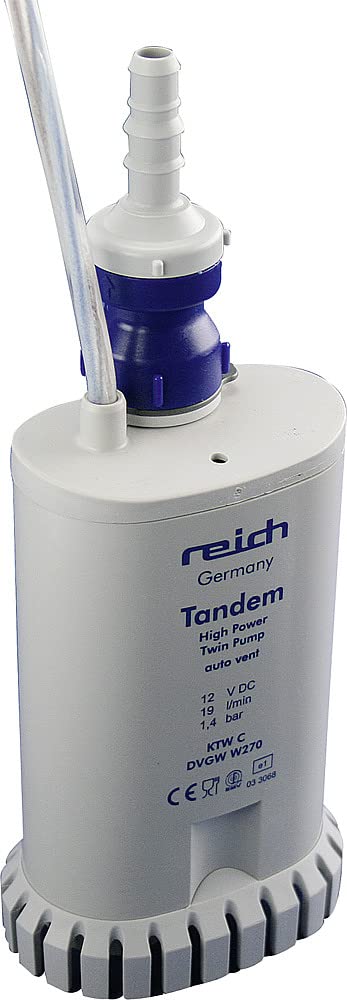 Reich Submersible Water Pump, White, Plastic, 19 l/min, 1.4 bar, MOV9971837