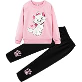 zarmfly Little Girls Outfits 2 Piece Toddler Long Sleeve Sweatshirt Leggings Pants Fall Winter Clothing Set 2-10 Years