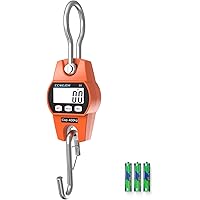 Digital Hanging Scale 881 Lb 400 Kg Hanging Digital Scale, Handheld Mini Crane Scale with Hooks for Farm Hunting Fishing Outd
