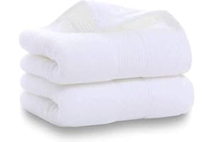 LRUUIDDE Bathroom Hand Towels 2 Set,Cotton Hand Towel for Bath, Hand, Face, Kitchen, Super Soft, Highly Absorbent, Machine Washable, Size 14" x 30" (White)