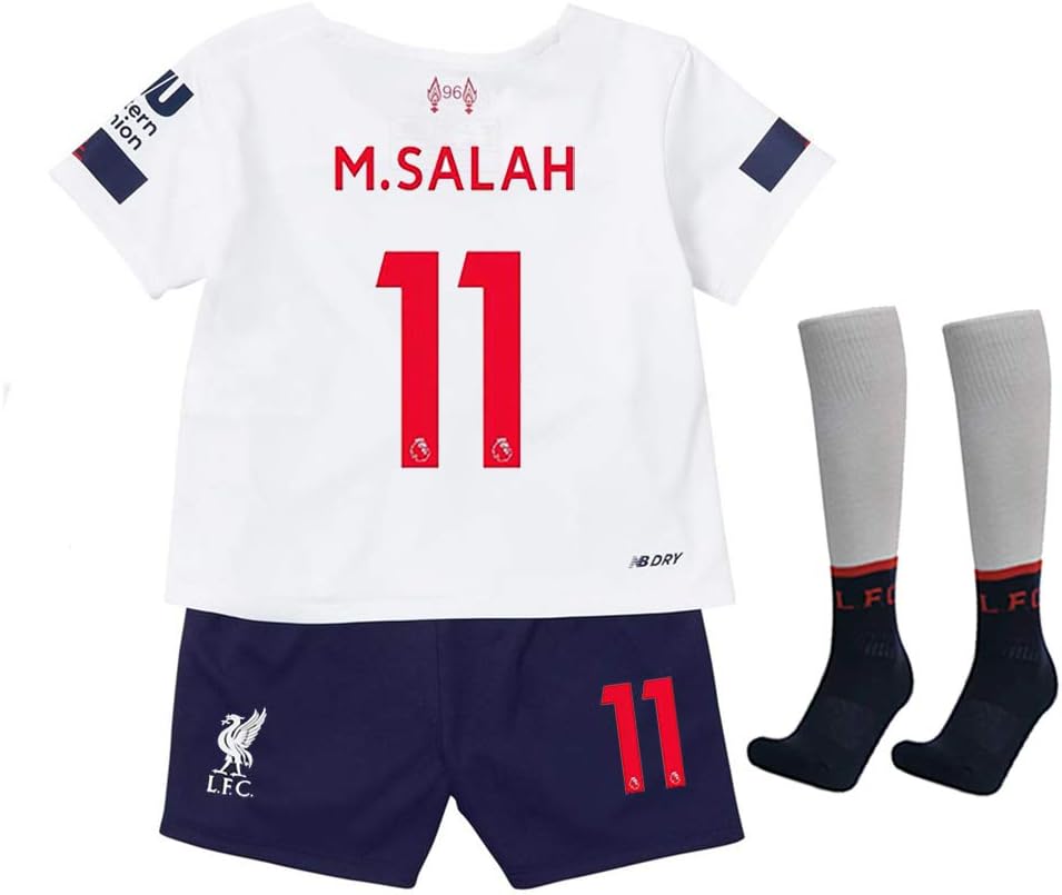 Saint George Liverpool New 2019/2020 Season #11 M.Salah Away Kids/Youths Soccer Jersey & Shorts & Socks (6-13years)