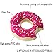 Floatie Kings: Strawberry Frosted Donut Pool Float | Giant Premium Inflatable, Summer Pool or Beach Fun, Strengthened PVC Fabric, Includes Patch Kit