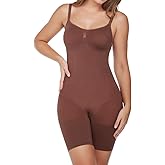 CURVEEZ Bodysuit for Women Tummy Control Shapewear - Seamless Full Body Shaper Mid-thigh Bodysuit - Medium Compression Level