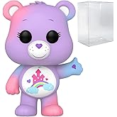 POP Care Bears 40th Anniversary - Care-A-Lot Bear Funko Vinyl Figure (Bundled with Compatible Box Protector Case), Multicolored, 3.75 inches