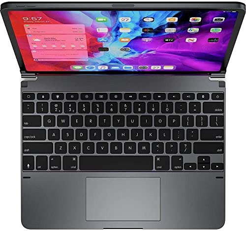 Brydge 11.0 Pro+ Wireless Keyboard with Trackpad | Compatible with iPad Pro 11-inch (1st, 2nd & 3rd Gen) | Native Multi-Touch Trackpad | Backlit Keys | (Space Gray)