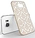 Galaxy S5 Case, LA GO GO(TM) Beauty Damask Lace Vintage Design Rubberized Ultra Slim Coating Print Hard Hybrid Case Cover Fit for Samsung Galaxy S5 i9600 (Gold, Galaxy S5)