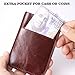RFID Leather Minimalist Slim Wallets - Credit Card Holder Front Pocket Wallet for Men Women Brown