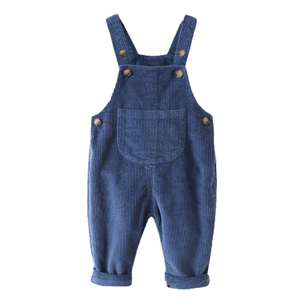 Photo 1 of Mornyray Toddler Boy Girl Soft Corduroy Suspender Pants Kids Overalls Loose Retro