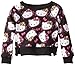 Hello Kitty Girls' Black All Over Face Sweat Shirt