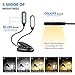 Music Stand Light - HENGSHENG 10 LED Eye-Care Warm Book Light for Reading in Bed - Clip on Book Lamp (USB and Battery Operated) for Bookworms, Kids & Music Players,Black