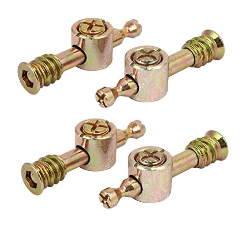 uxcell M6 Furniture Screw Assembled Pieces Kitchen Cabinet Connector Bolt Nut 4 Set