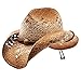 Sonoma (Medium) - Deadwood Trading | Natural Raffia Straw Cowboy Hats for Men & Women | Hit The Beach in Cowboy Style