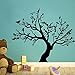 ALLICERE Big Tree Living Room Bedroom Decoration Stickers Murals Removable Pvc Wall Sticker Mural Art Home Room Decoration for Bedroom Bathroom Living Room Tv Background(Color:Black)