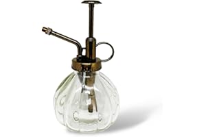 SENLIXIN Plant Mister Flower Water Spray Bottle Can Pot | Vintage Pumpkin Style Decorative Glass Plant Atomizer Watering Can Pot with Top Pump for Indoor Potted Plants Terrariums Flowers