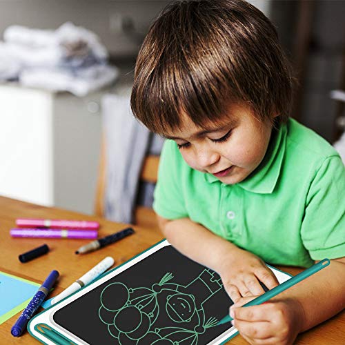 Kids Writing Drawing Tablets Doodle Boards, Jonzoo 12 Inch LCD Writing Tablets Electronic Drawing Pads Gifts for Kids Adults at Home School Office, Blue-Green - Thumbnail 5