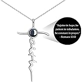 Loved Creations Faith Cross Necklace For Women, Sterling Silver Religious Jewelry, Christian Gifts Bible Verse Pendant Necklaces
