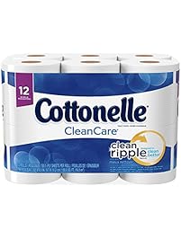 Cottonelle CleanCare Big Roll Toilet Paper, Bath Tissue, 12 Toilet Paper Rolls