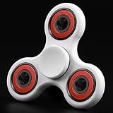 Elec3 Fidget Spinner Tri-Hand Spinner with Premier Ceramic Bearing & Fidget Toy for Relieving ADHD, Anxiety, Boredom and Adult Children (White and Red)