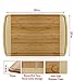 Extra Large Organic Bamboo Cutting Board – Plus FREE BONUS Set of Color-Coded Plastic Cutting Mats – Beautiful Two Toned Wood Design - Best Small Appliance Kitchen Accessory - by Leano Line