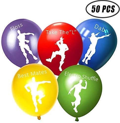 50 pcs Video Game Balloons,12" Large Latex Balloons Gaming Birthday Party Supplies