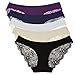 ANZERMIX Womens Sexy Elastic Lace Carousel Cheeky Panty Pack of 5