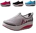 DADAWEN Women's Slip-On Platform Fitness Work Out Sneaker