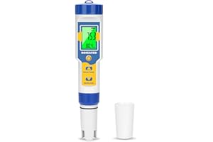 HOICATED Digital Salinity Tester for Saltwater Pool Salt Tester pH Meter for Swimming Pool Hot Tub Spa Koi Pond Aquarium PPM EC Meter for Hydroponic Nutrient TDS Meter for Drinking Water RO System