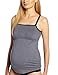 Leading Lady Women's Nursing Tank Stylish Cami with Inner Shelf Bra, Denim Blue Stripe, X-Large