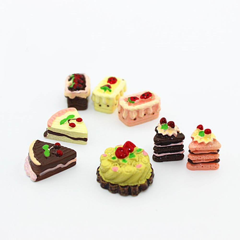 Accessoires De Decoration Figurines Pour Gateaux Rycnet 8 Pcs Lot Mini Dollhouse Sweet Nourriture Chocolat Cerise Gateau Dessert Decoration Napravi Rs