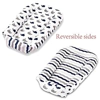 Little Grape Land Baby Nest and Newborn Nest Sharing Co Sleeping Baby Revisible Bassinet, Cotton/Polyester Blend Quality Crib Mattress for Bedroom and Travel.Size 35.5x22.5in,Perfect for 0-26Months.