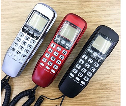 Wall Mount English Version Corded Phone Telephone Home Office Desktop Phone Caller ID by ShopIdea (Grey)