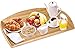 Greenco Bamboo Angular Sides Butler Serving Food Tray with Handles - Can Be Placed On Lap | Trays for Dining | Great for Eating On Couch, Living Room, Bed, and Dinner Table